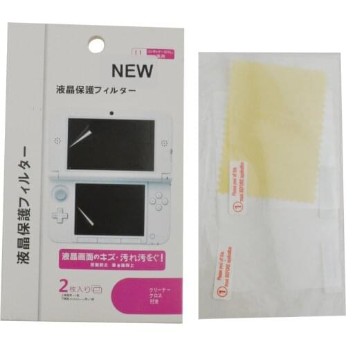 100sets Clear Top +Bottom LCD Screen Protector Protect Cover Guard Filter Skin Film For 3DS XL/LL