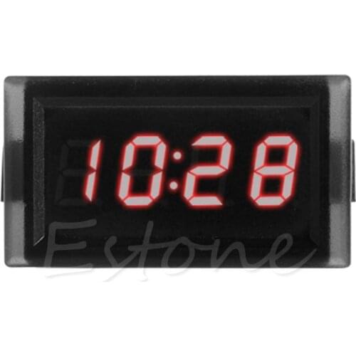 DC 12V Digital LED RGB Dashboard Waterproof Auto Clock Time for Car Motorcycle