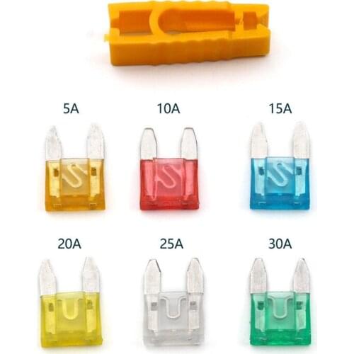 120PCS 5A/10A/15A/20A/25A/30A Small Size Car Fuse Low Profile Blade Fuses for Automotive Boat Truck