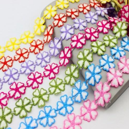 15Yards/Lot Diy Sew Apparel Accessories Flower Cotton Lace Ribbon Handmade Cotton Lace Trims Wedding Scrapbook Decoration