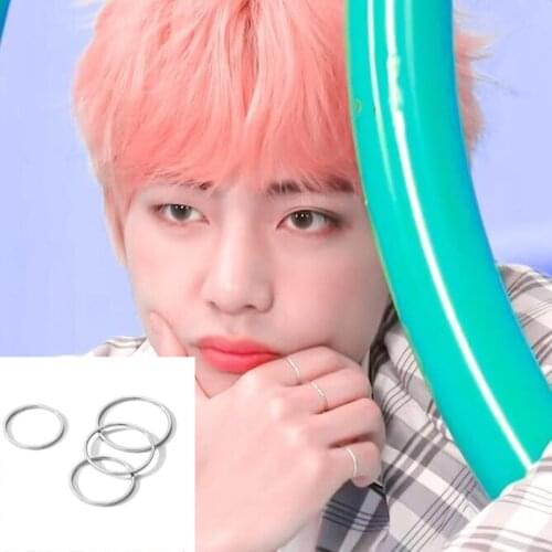 4 5 7 8 9 size 5pcs/set KPOP BTSARMY Ring Finger Rings Bangtan Boys V Jung Jimin RM Suga Jewelry Rings Accessories For Men Women