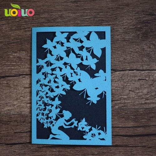 50pc Laser Cut butterfly girl Wedding Invitation Card Paper Invitation Wedding Decoration Mariage Favors free name date