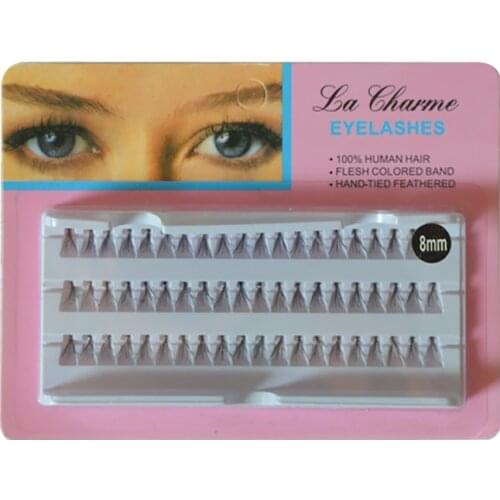 60pcs/Set 8/10/12 mm Individual Lashe Black Natural Fake False Eyelash Long Cluster Extension Makeup Beauty Health 8/10/12mm