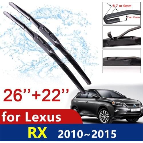 Car Wiper Blades For Lexus RX RX270 RX350 RX450h 2010 2012 2013 2014 2015 Front Windshield Wipers 270 350 450h Car Accessories