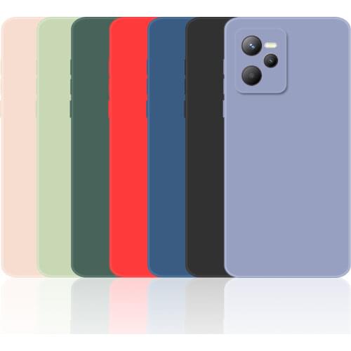 For Oppo Realme C11 Case Realme C12 C15 C17 Luxury Liquid Silicone Shockproof Soft TPU Bumper Phone Case Realme C11 Case Cover