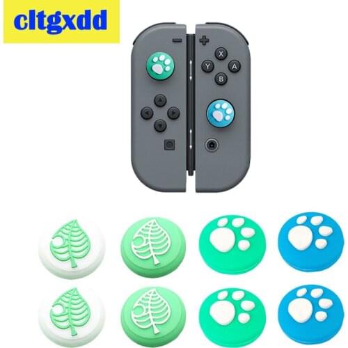 Cltgxdd 4pcs Animal Crossing Cat Paw Analog Stick Grip Cap Joystick Cover For Nintendo Switch Lite Joy-Con Silicone non-slip cap