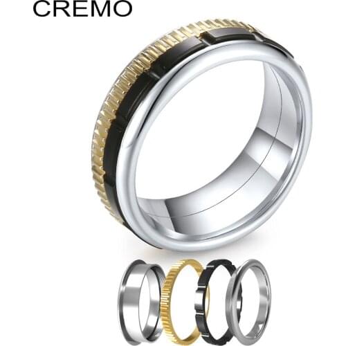 Floya 6mm Wide Stackable Ring Women Titanium Stainless Steel Rings Femme Wedding Band Bague Girls Gift