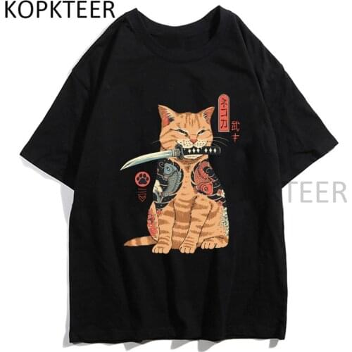 Retro Cartoon T-shirts Sushi Shiba Cat Print Fashion Tops Harajuku Aesthetic Black Friday Streetwear Short Sleeve Summer T-shirt