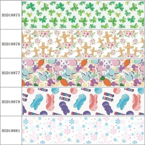 HSDRibbon free shipping 3" 75mm heat transfer printed hsd-design series Grosgrain Ribbon 50Yards/Roll