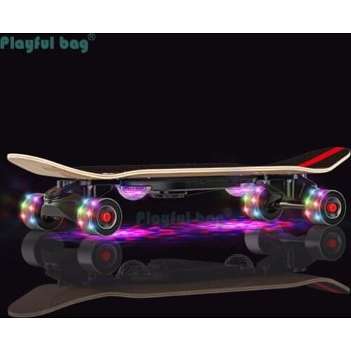 Playful Bag Four-wheel Multifunctional Bluetooth Music Skateboard ABEC-7 Bearings Flashing Wheel Skate Board Durable Maple MA19