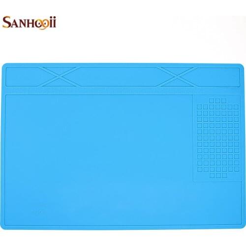 Insulation Pad Heat-Resistant Soldering Station Silicon Soldering Mat Work Pad Platform for BGA Phone Repair 310*210mm ZM56