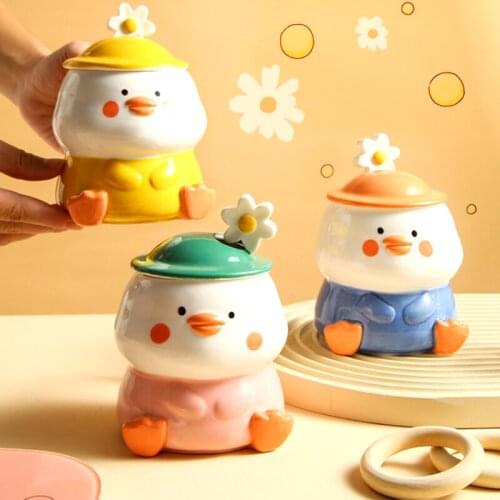 Net Celebrity High-Value Ceramic Mug Personality Mug With Lid Spoon Girl Korean Version Cute Drinking Cup Gift Heat-Resistant