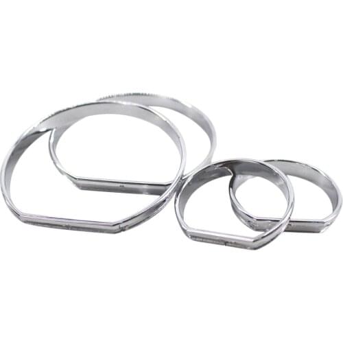 KKMOON 4pcs Chrome Gauge Cluster Dashboard Bezel Rings Trim Dial Rings Bezel Speedometer Frame for BMW E46 1999-2006