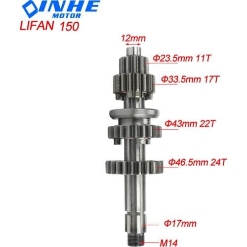 Lifan 150cc Engine Transmission Gear Box Main Shaft kit For LF 150 150cc 1P56FMJ Horizontal Kick Starter Engines Dirt Pit Bikes