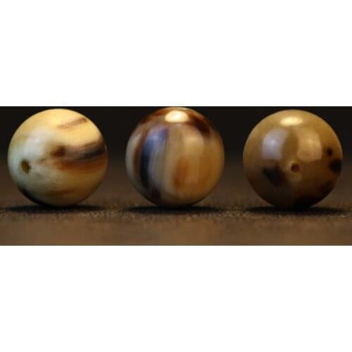 Handcrafted White Yak Horn Round Beads Natural Yak Horn Malas Markers Tibetan Malas Accessories Beads