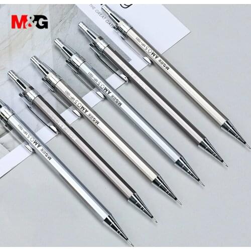 M&G Metal Mechanical Pencils 0.5mm/0.7mm Replace Graphite Lead Pencils Sketch Drawing Writing Students Automatic Pencils 1001