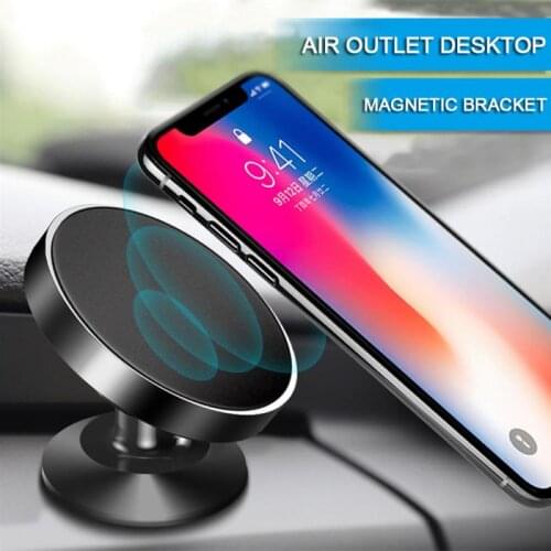 Magnetic Round Phone Holder In Car Universal 360°rotating Magnet Bracket Car Magnetic Phone Holder Suit To All Model Cellphone