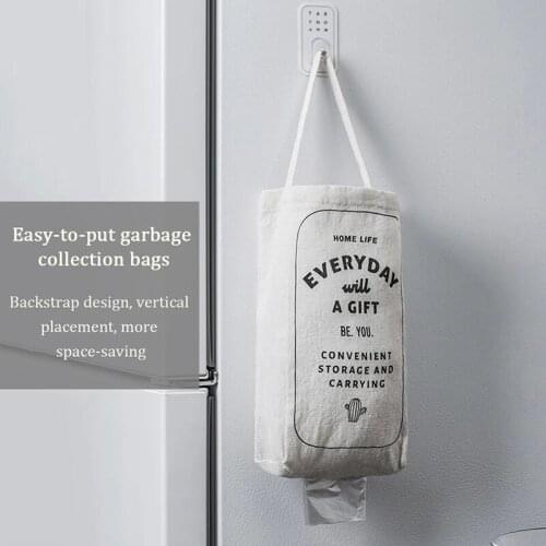Storage Bag Wall-mounted Storage Dispenser Space-saving Plastic Household Kitchen Grocery Bag Portable Garbage Storage Bag