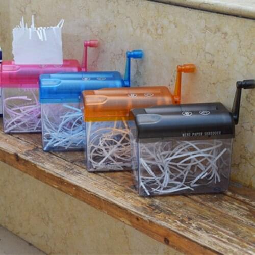 Mini Shredder Crusher Destroyer Paper Documents Cutting Machine Color random