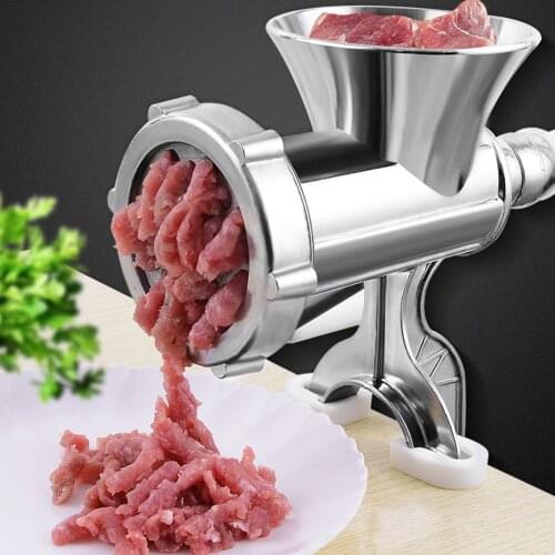 Multifunctional Aluminum Alloy Manual Meat Mincer Grinder Handheld Food Processor Chopper Sausages Filler Kitchen Cooking Tool