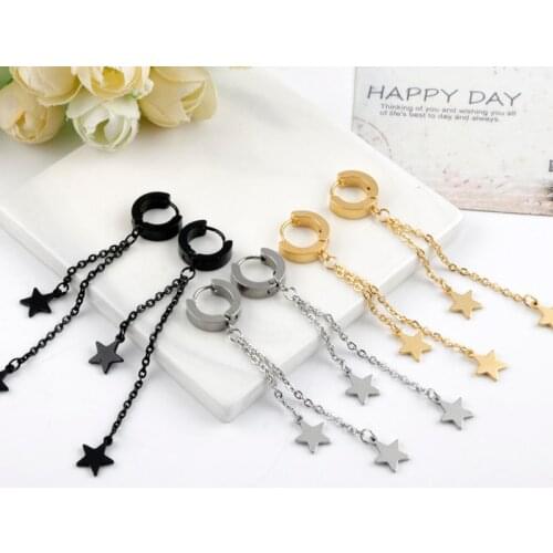 Fashion Star earrings Metal Chain Long Statement Tassel Earrings For Wome Jewelry fashiong girls gift