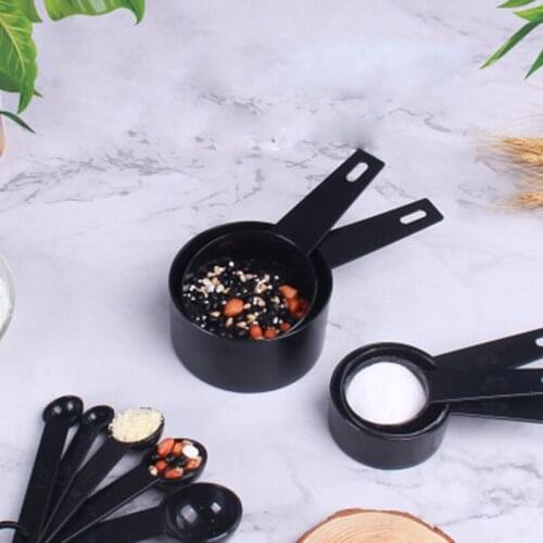 10pcs Measuring Cups And Measuring Spoon Scoop Silicone Handle Kitchen Measuring Tool