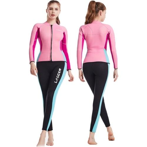2.5MM Neoprene Wetsuit Women Windsurf Scuba Diving Spearfishing Surf Jackets Pants Kitesurf Swimwear Underwater Fishing Hunting