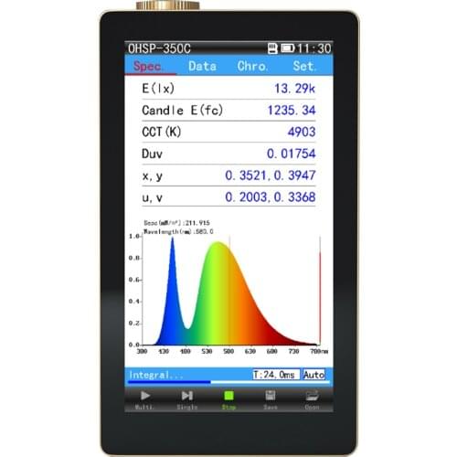 Hot selling Optical instrument OHSP350C Spectrometer Handheld luxmeter