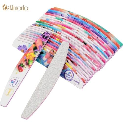 24Pcs/Lot Professional Buffing Nail File 100/180 Grit Color Adjust Sandpaper Buffer Block Gel Nail Care Pedicure Beauty Files