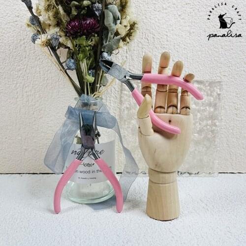 Panalisacraft Pink Cutting Dies Pliers Equipment Multifunctional Hand Tools Jewelry Pliers Repair Beading DIY Handmade Craft