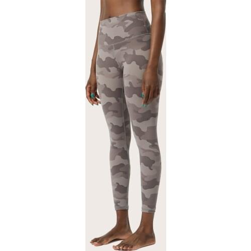 High Rise Pink Camouflage Printing Sport Legging Women Naked Feeling Squat Proof Stretchy Yoga Pants Premium Gym TIght