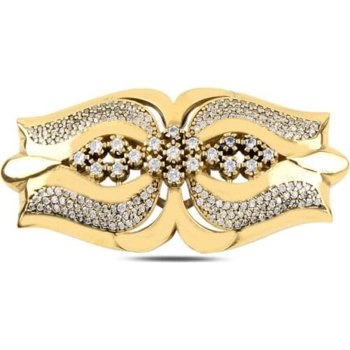 Silver 925 Sterling Zircon Cubic Zirconia Authentic Brooch