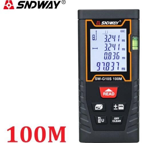 SNDWAY Digital Laser Distance Meter Laser Rangefinder 40M 60M 80M 100M 120M Trena Roulette Tape Range Finder Measuring Tools