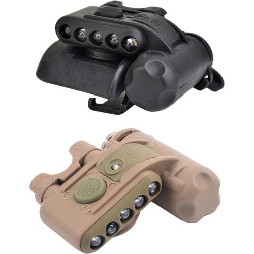 Tactical Helmet Flashlight Torch LED IFF Signal Lights Survival W/ Case