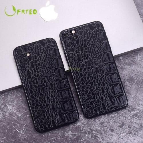 Ultra Thin Luxury Phone Skin Sticker For iPhone 11 Pro Max 11 Pro 11 Alligator Texture PVC Stickers Back Screen Decorative Skin