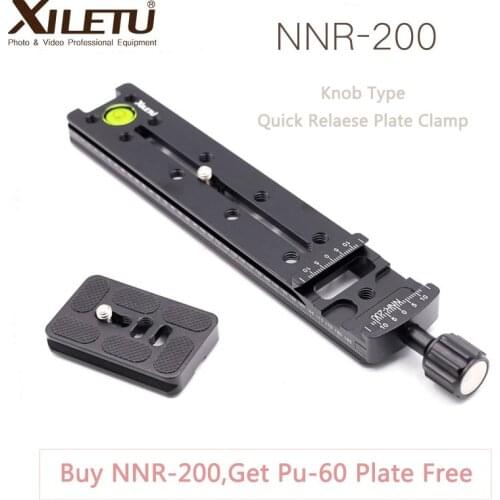 XILETU NNR-200 Multifunctional Lengthen Quick Release Plate Mounting Clamp Tripod Ball Head For Camera Arca Swiss Tripod