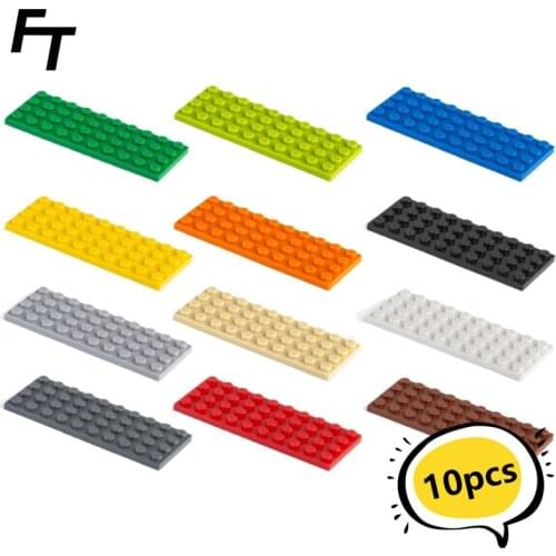 10pcs Small Particle 3030 4x10 Plate Brick Building Blocks Parts DIY Building Block Compatible with Creative Gift Castle Toys