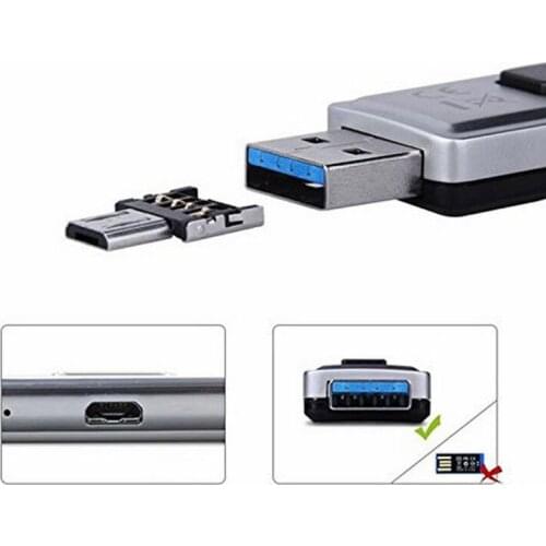 OTG Cable Type-C Micro USB General USB Type Adapter Phone Android Mobile Data Micro Converter OTG Cable C Head Silver 3pcs