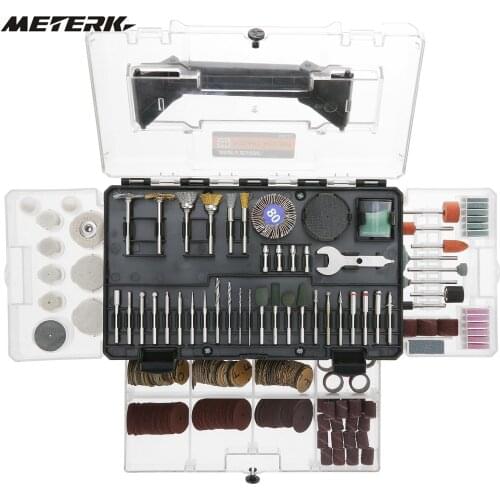 Meterk 349pcs Rotary Tool Accessories for Dremel Bit Set Engraver Abrasive Tools Accessories Sanding Engraving Polishing