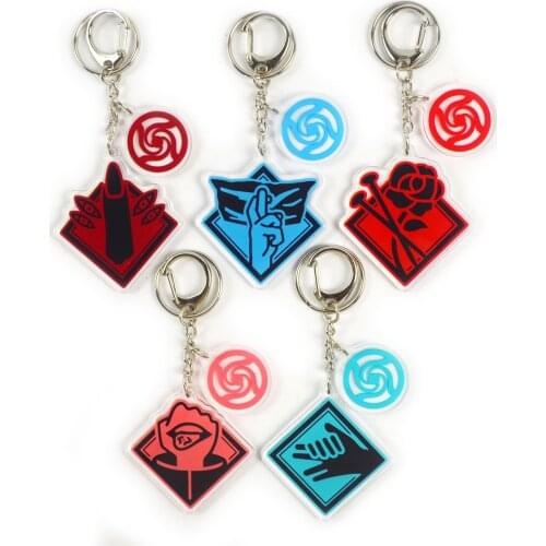 5pcs / Lot Anime Jujutsu Kaisen Cosplay Ryomen Sukuna Kugisaki Nobara Epoxy Model Resin Plastic Key Chains Unisex Trendy Keyring