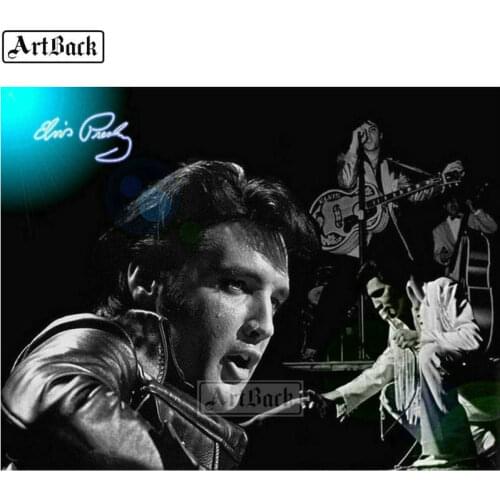 5d diy diamond painting Elvis Presley portrait 20x25cm full square rock music king sticker 3d mosaic diamond embroidery set