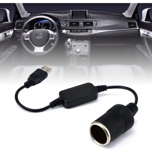 Car Cigarette Lighter Socket USB 5V To 12V Converter Adapter Wired Controller Plug Connector Adapter Auto Interior Accessories