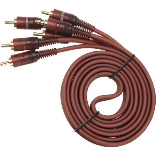 Audio Video Cable Plug 3RCA Male To 3RCA Male Composite Six Wire Gold Plated Head With Shield For Camera Power Amplifier VCD DVD