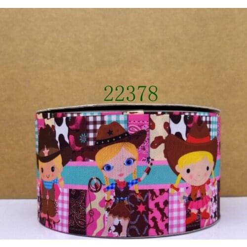 Free shipping 50 yard cartoon printed grosgrain ribbon 22378