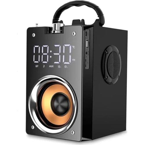 Big Subwoofer Wilress Bluetooth Speaker Super Bass Portable Column Clock Speakers For Computer Music Center Boom BOX FM USB AUX