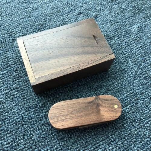 Wooden Wood Walnut Swivel USB 2.0 Memory Flash Stick Pendrive with Box