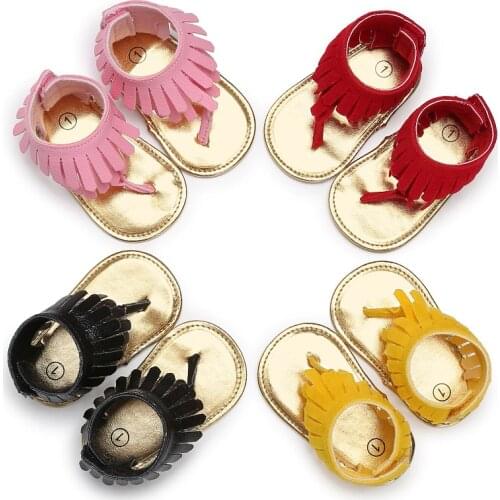 Pinching childrens shoes, newborn tassels, soft bottom, non-slip baby sports shoes