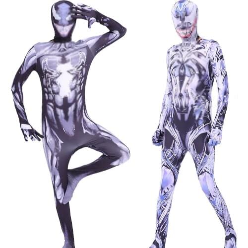 3D Print Kids Venom Jumpsuits Costumes Halloween Costumes For Adult Spiderboy Anime Christmas Party Suits