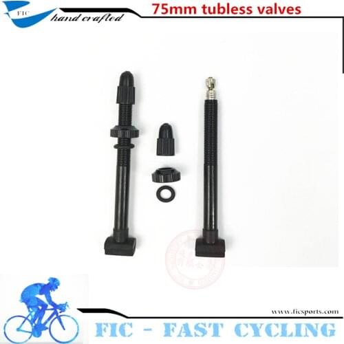 FIC tubeless clincher wheels tube valves 75mm length for carbon bicycle wheels