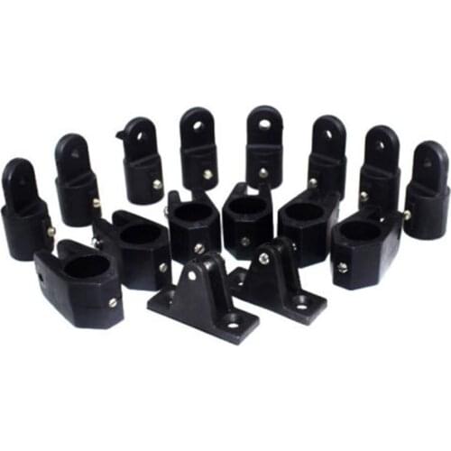 16x Nylon Boat Bimini Top Deck Hinge Jaw Slide Eye End Caps Fitting Hardware